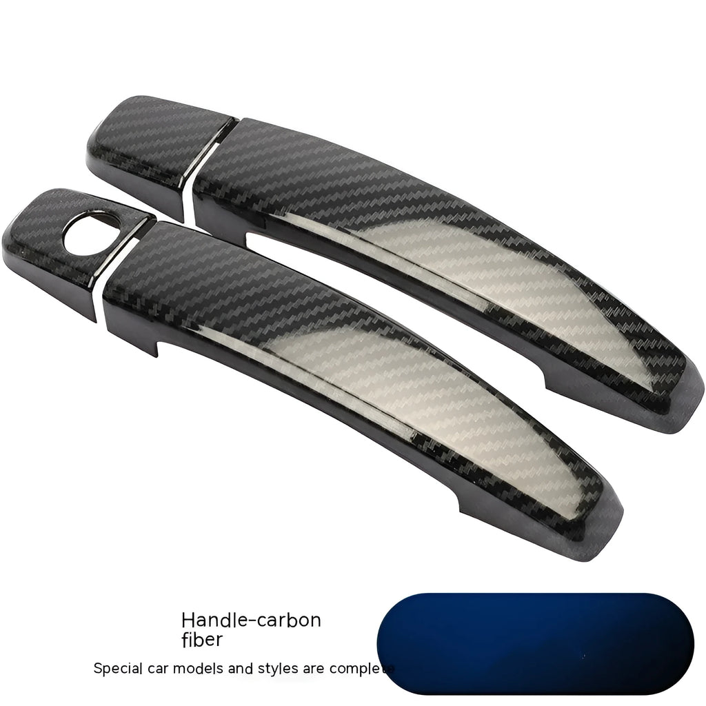 Carbon fibre pattern stick-on overlay for Opel Vauxhall Astra 2004-2015 interior door handle.