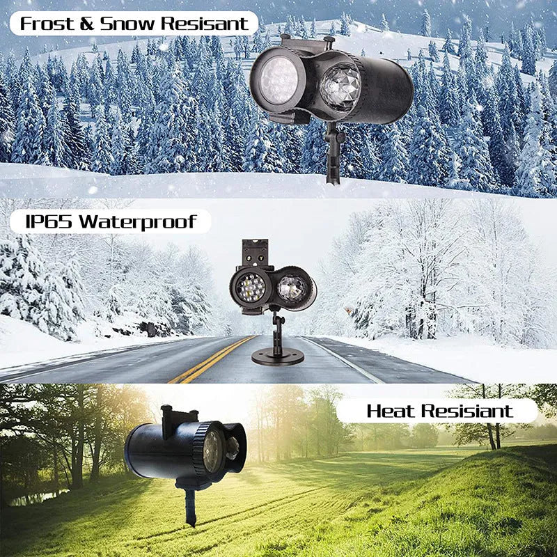 Outdoor waterproof double tube animated watermark light with IP65 rating and LED technology