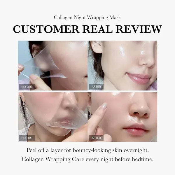 75ml collagen night mask with application brush for firming elasticity and overnight hydration