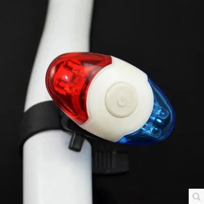 Red and blue 4LED equipment tail light with an adjustable mounting base.