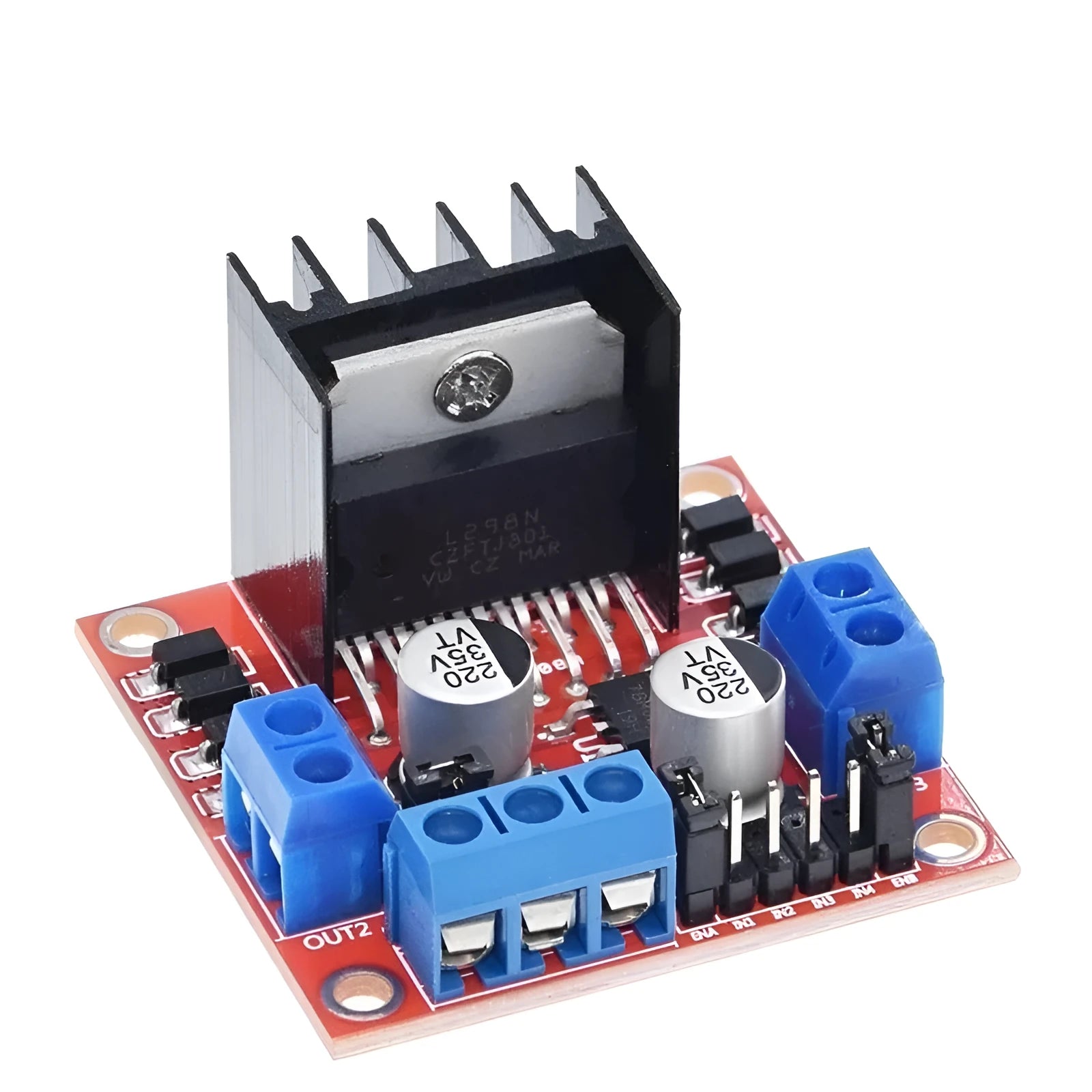 L298N motor driver module dual H-bridge DC stepper motor controller board