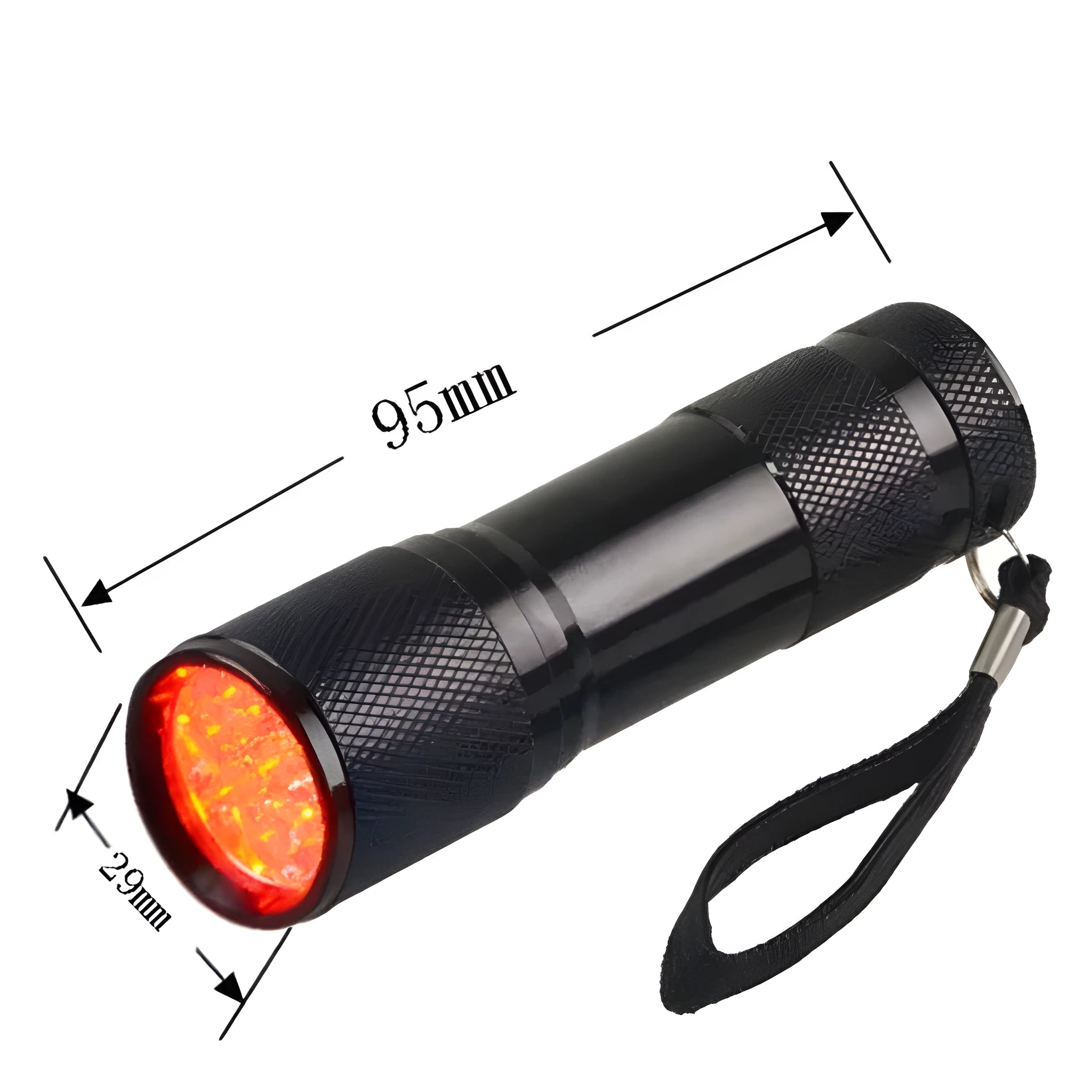 Black aluminium alloy smart vein locator for medical vein detection with red LED illumination