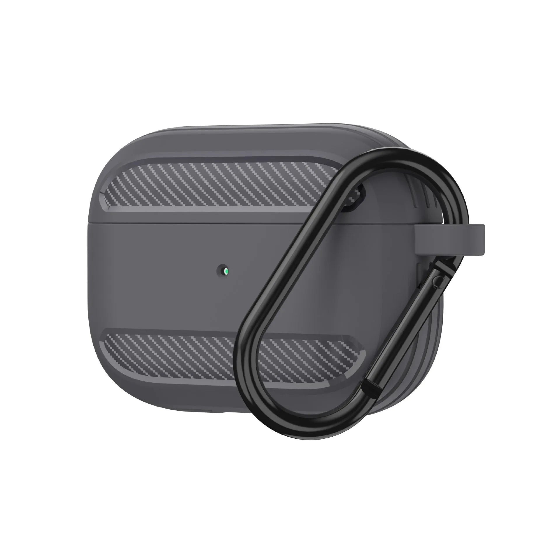 Carbon fibre patterned TPU protective case for AirPods in apple green colour