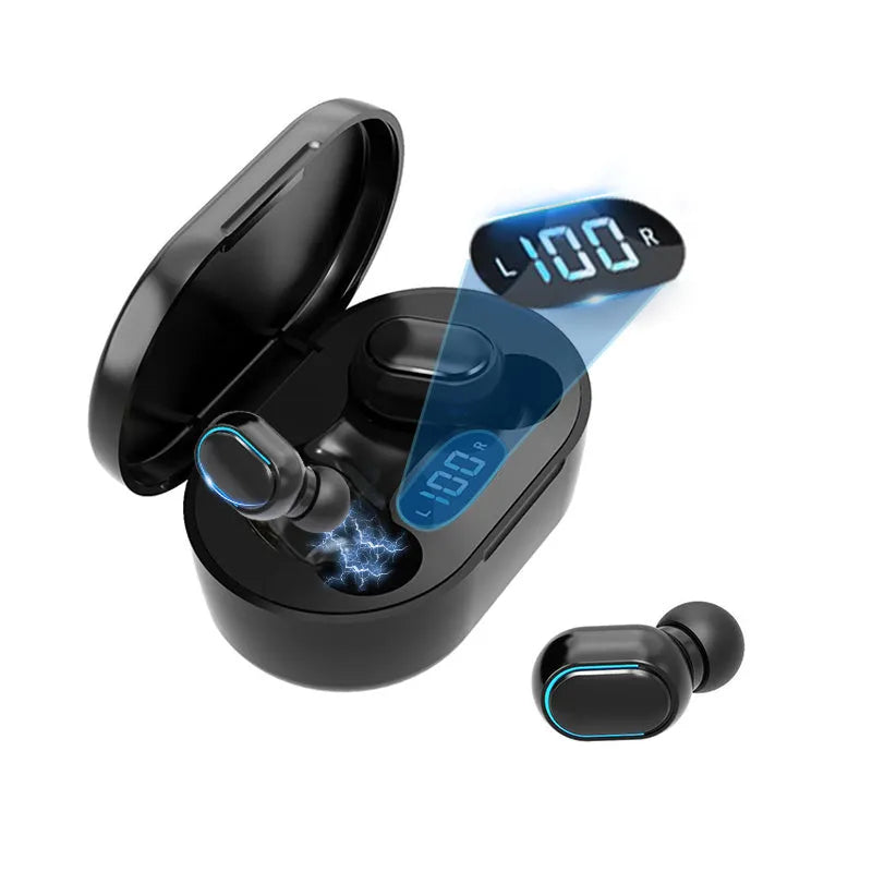Bluetooth earphone true wireless earbuds with Bluetooth 5.0 ABS Type-C charging black colour