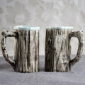 Hot Bark Mug creative irregular shaped porcelain ceramic cup 300ml on table