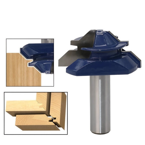 Blue hard alloy 1/2 inch face milling cutter in plastic box for woodworking