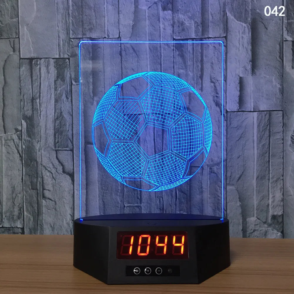 Glowing blue 3D dolphin-shaped LED night light on a table with remote control.