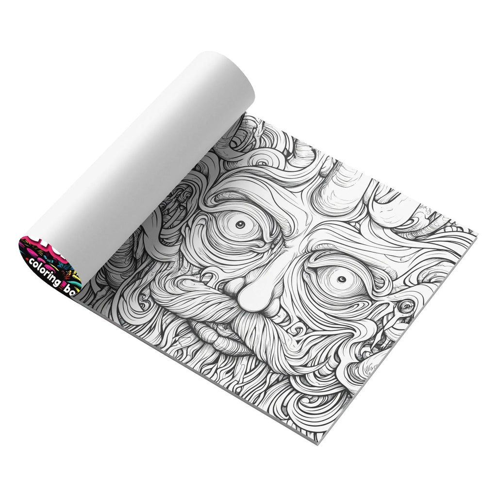 Acid tour colour painting book showing its 200mm length, closed view.
