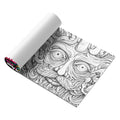 Acid tour colour painting book showing its 200mm length, closed view.