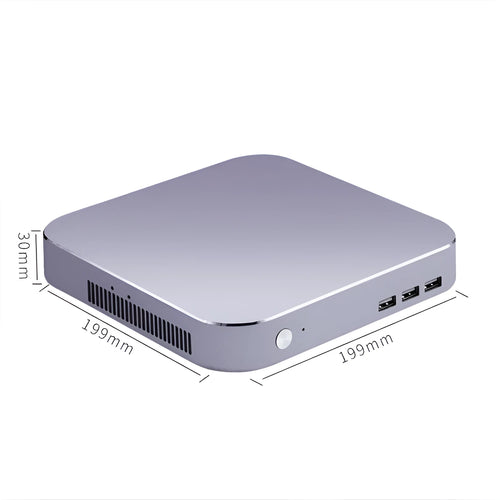 All aluminum alloy mini vertical chassis for HTPC and industrial router, 19.9cm, in black silver pink