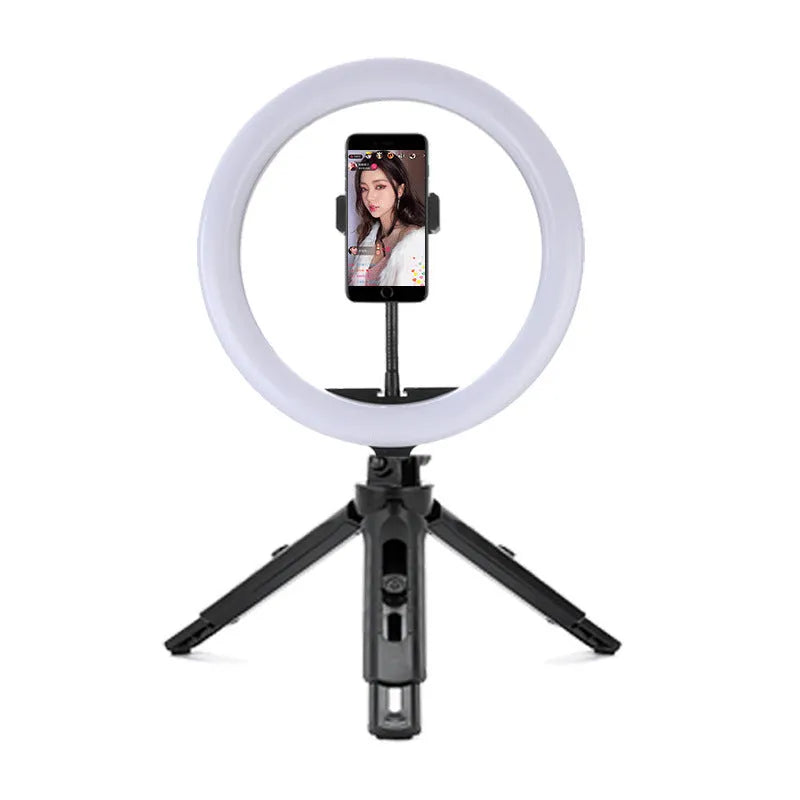 10-inch rotatable ring selfie light on 19cm metal bracket for smartphone photography