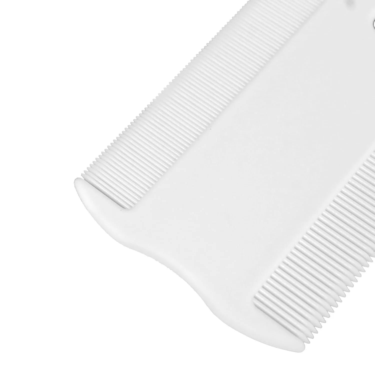 Double-sided plastic flea comb for pets with dense teeth measuring 0.85cm by 5cm