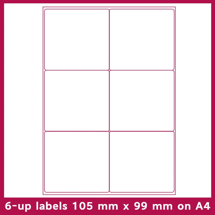 A4 FBA barcode label paper showing multiple grid format options for Amazon shipping and professional labelling