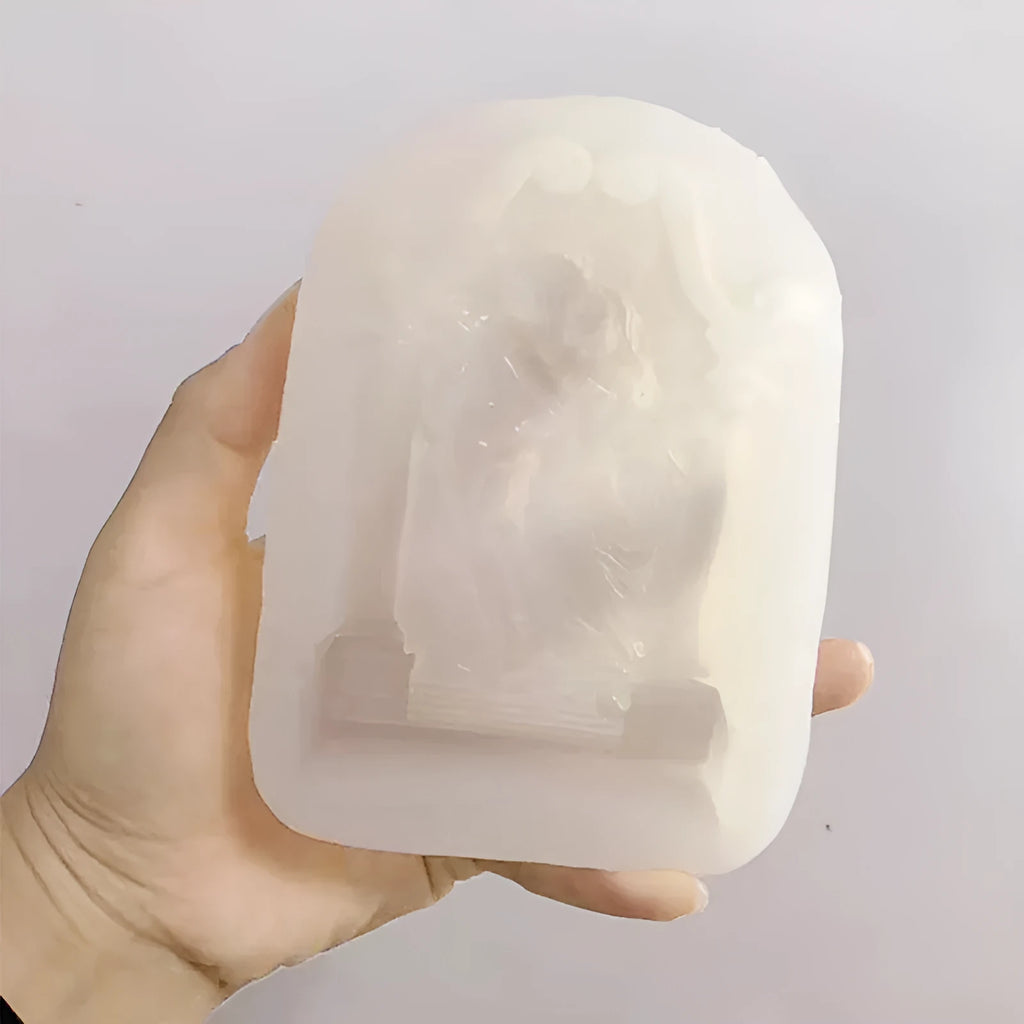 Ancient Greek couple angel design silicone mould for baking and crafts, 20cm tall.