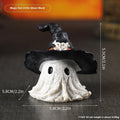 Resin wizard hat ghost ornament for Halloween and Christmas decoration in purple colour