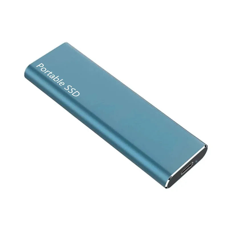 Metal shell ultra-thin mobile SSD expansion drive showing red interface option