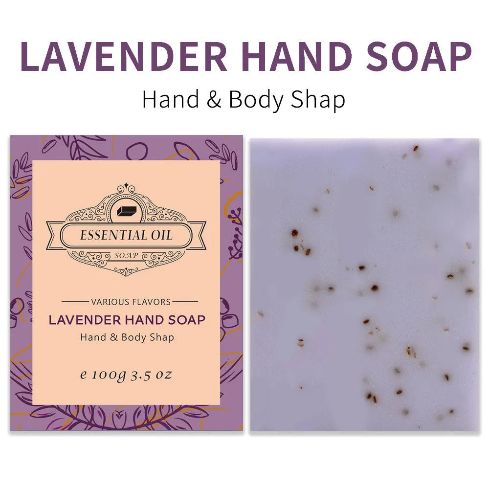 Handmade frosted essential oil soap bar in 100g size with choice of scents.