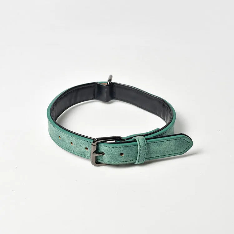 Anti-loss pet Alaskan neck collar in leather, available in multiple colours, for dogs and cats, sizes XS to XL