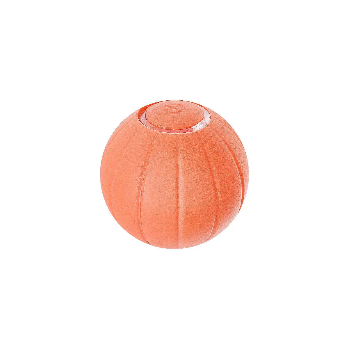 Orange smart bouncing silicone ball toy for cats 4.2cm diameter with USB rechargeable port