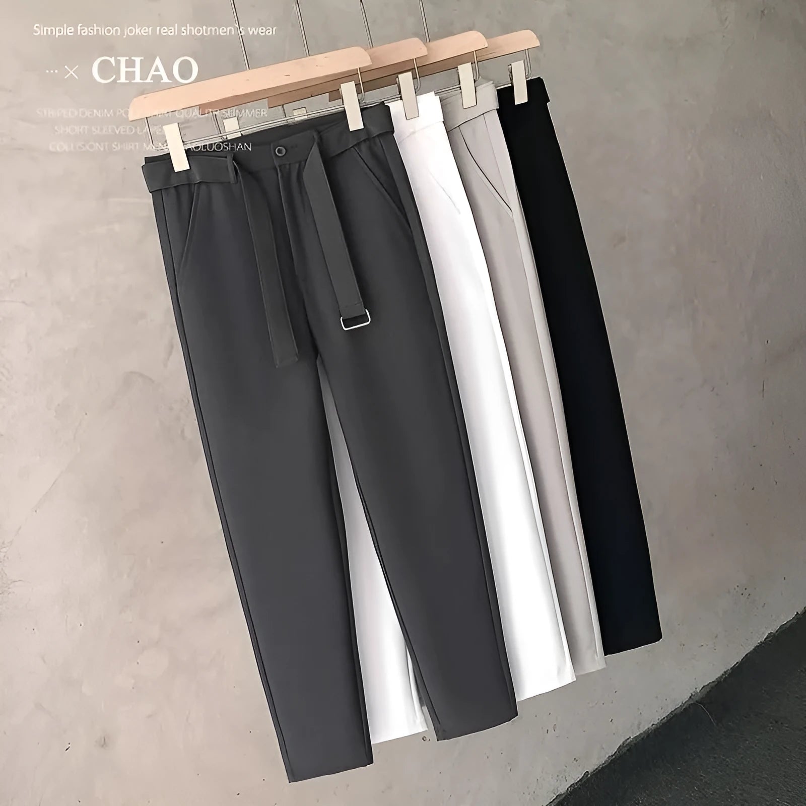 Boys slim straight wool trousers in tapered fit with straight leg opening available in multiple colours