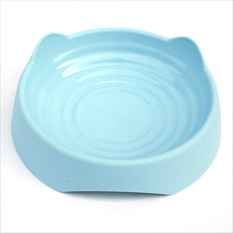 Ceramic dog slow feeder bowl with puzzle maze pattern in blue, green, or pink colours
