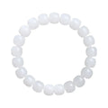 White jade barrel bead bracelet in Hetian jade showing three bead size options for men and women