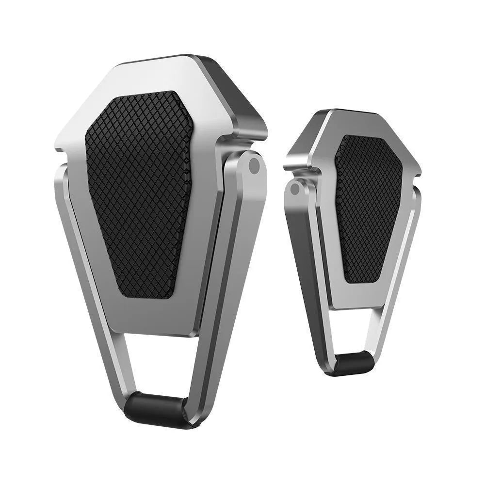 Compact folding aluminum alloy laptop stand bracket in silver and white colours