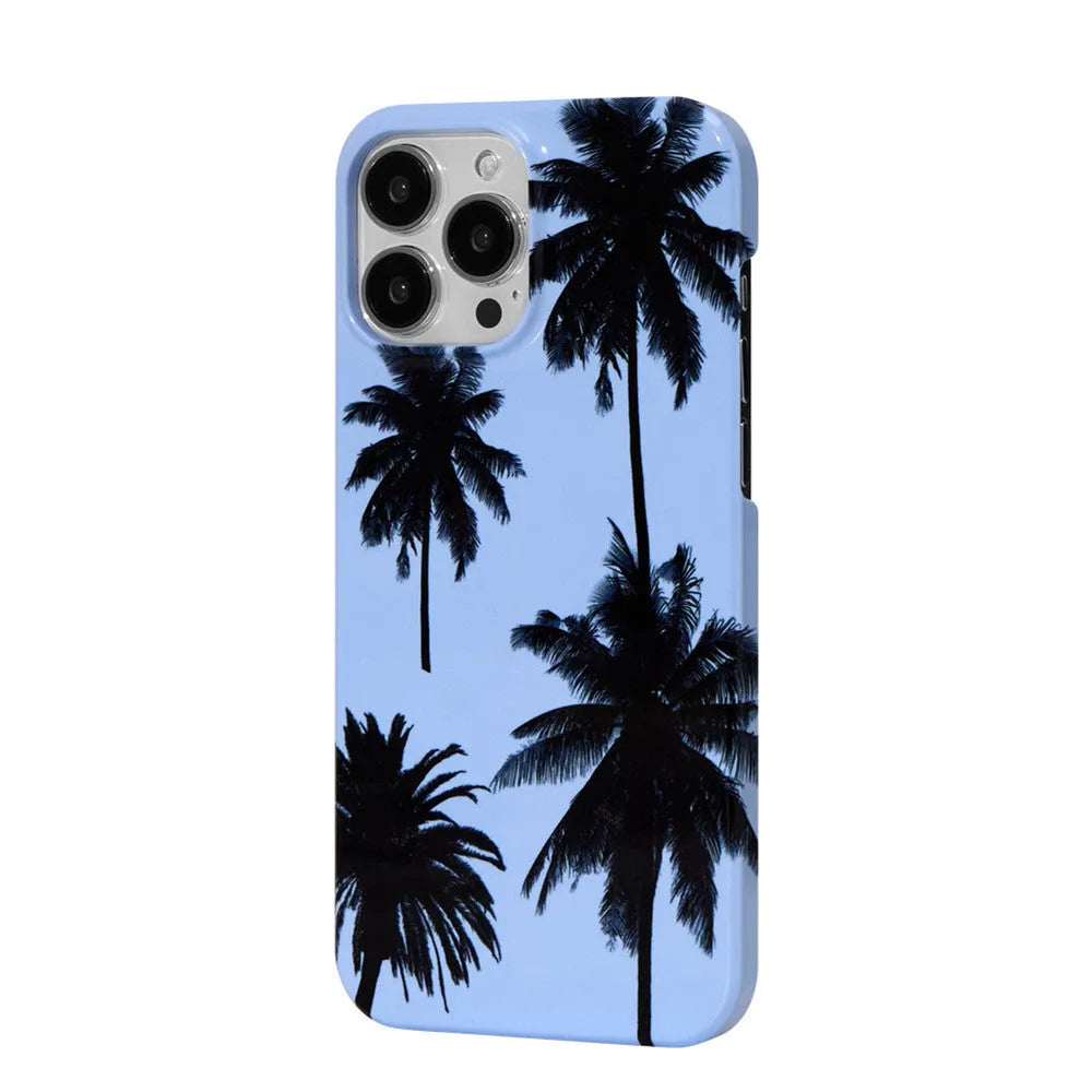 iPhone TPU protective case featuring a summer coconut pattern design.