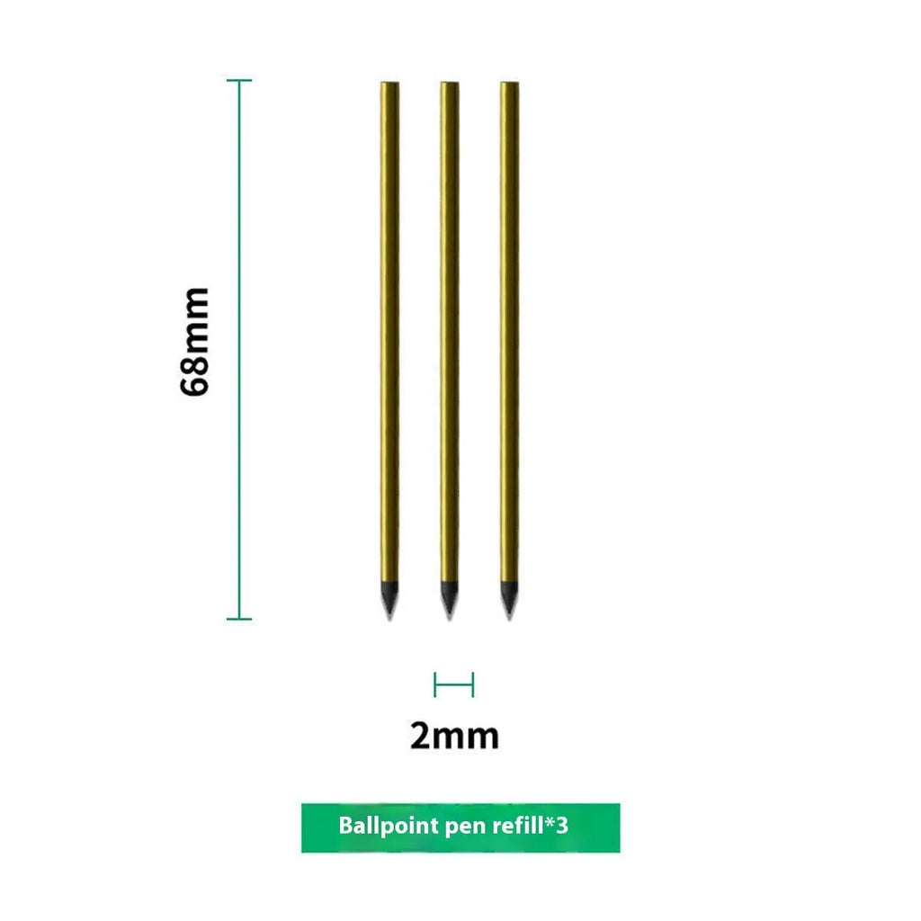 64-page 6-hole loose-leaf notebook refill paper pack with assorted ballpoint, pencil, and plastic pen refills