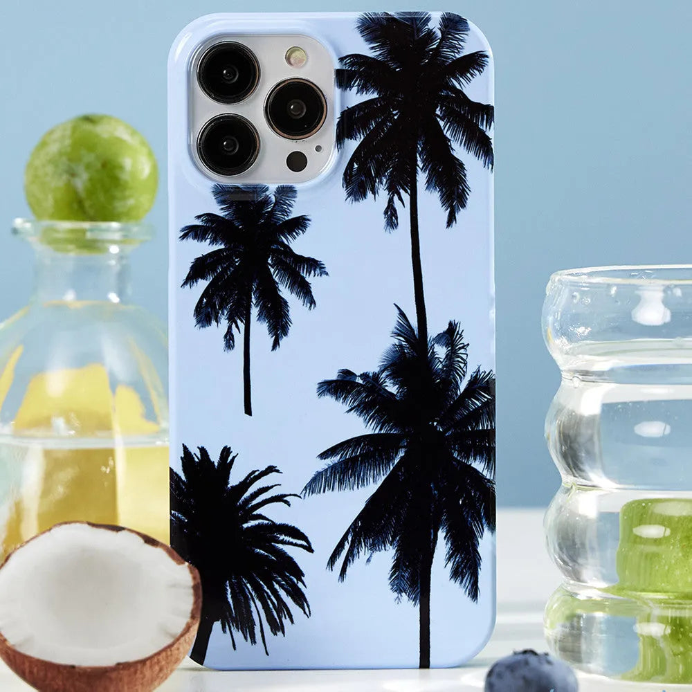 iPhone TPU protective case featuring a summer coconut pattern design.