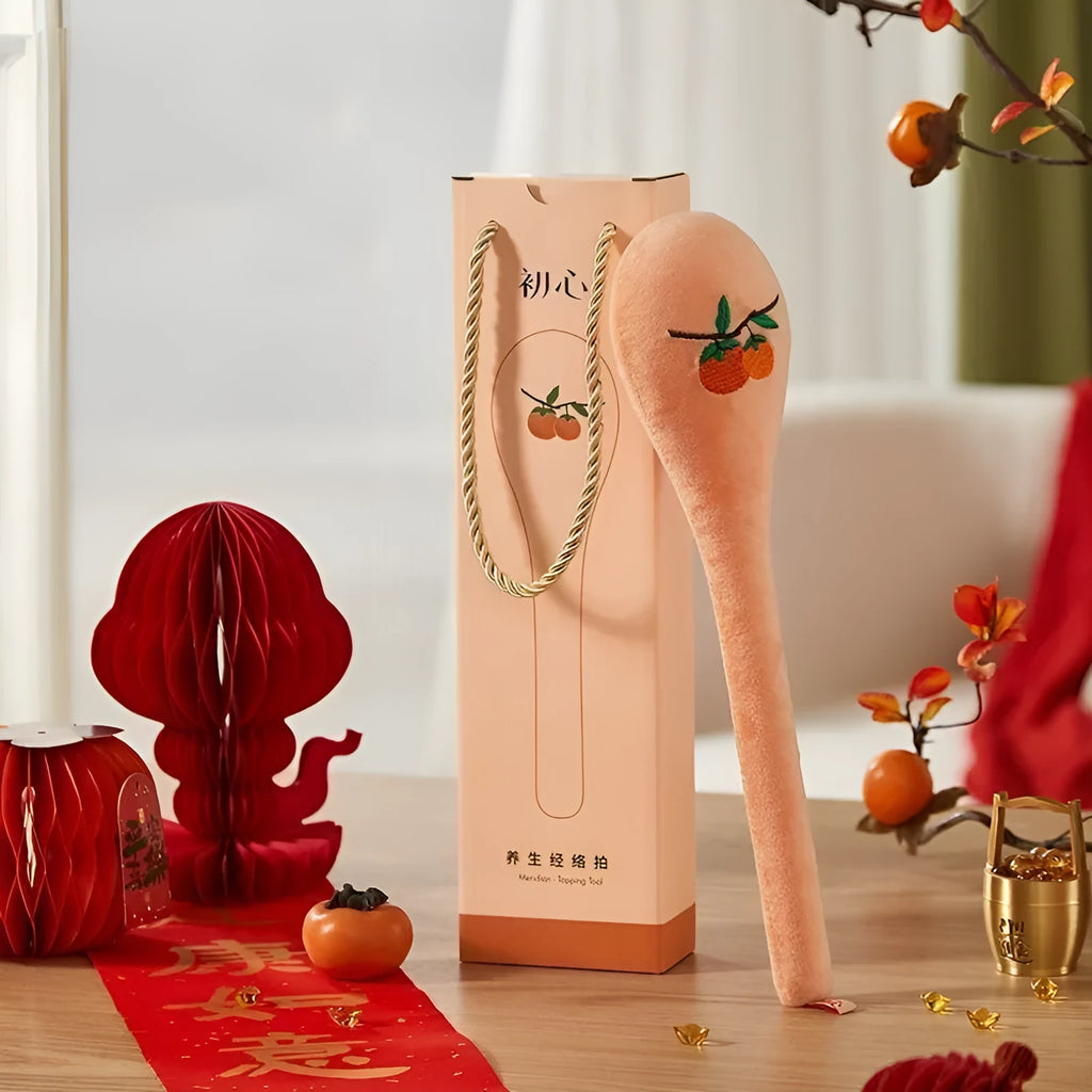 48 cm long manual zipper style percussion massage stick for back and shoulder therapy.