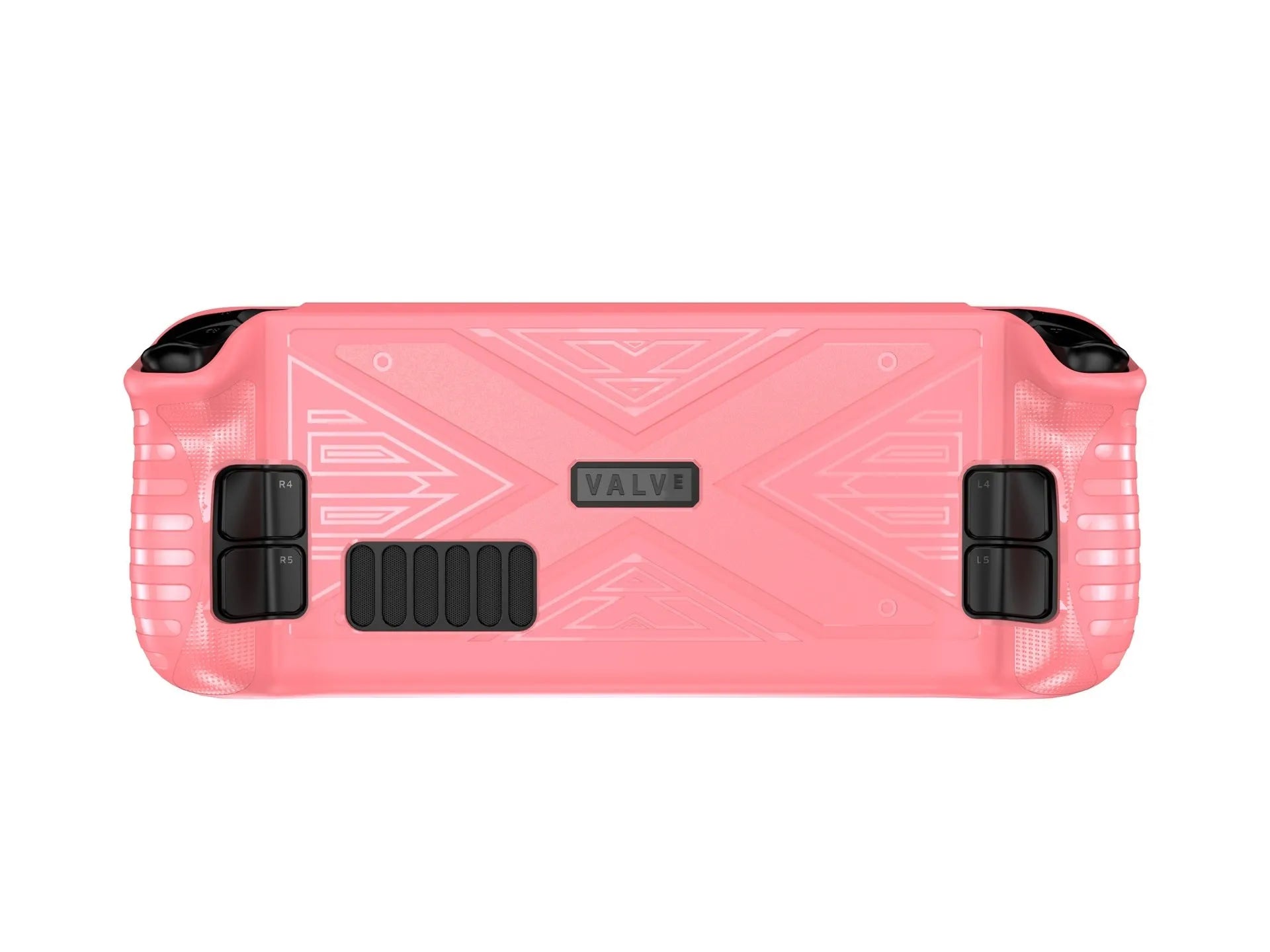 Silicone soft shell protective cover for Steam Deck console in red, blue, or black colour options