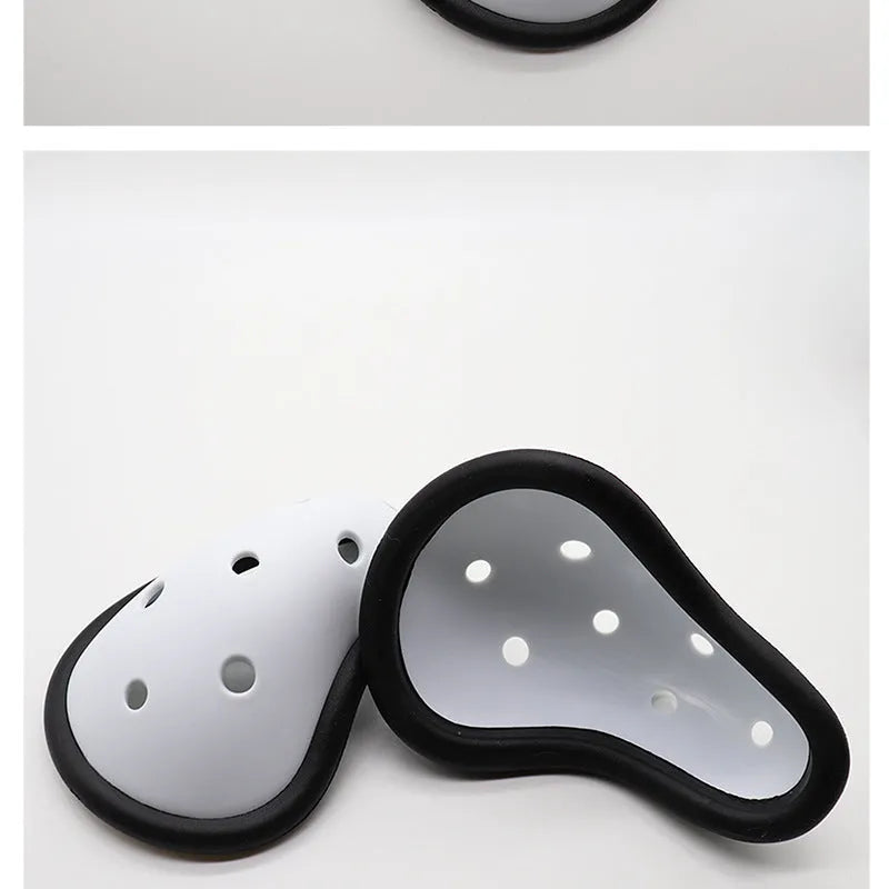 Rubber sports genital protector for adult and children's rugby, hockey and boxing