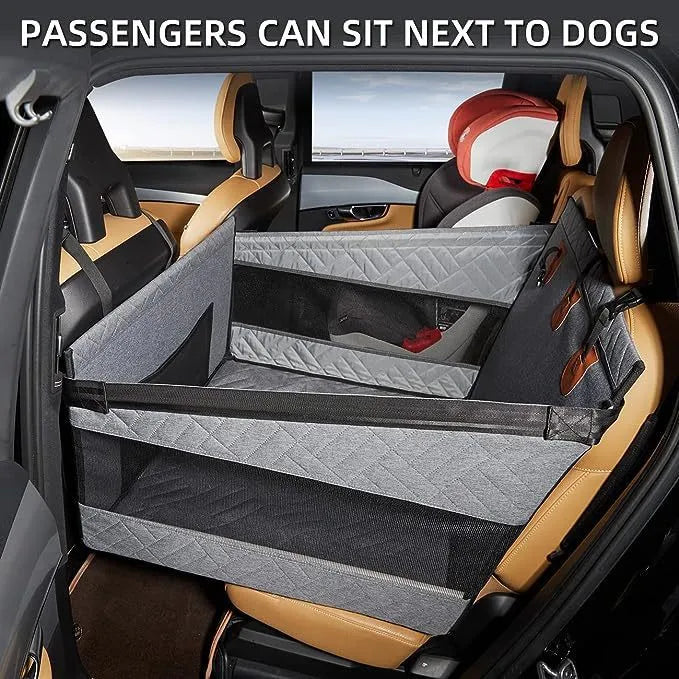 Grey water resistant cloth dog bed mat measuring 56x56x40cm for indoor use