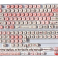 Fragrant Pig character PBT key cap set for mechanical keyboards with pink colour and five-sided sublimation printing