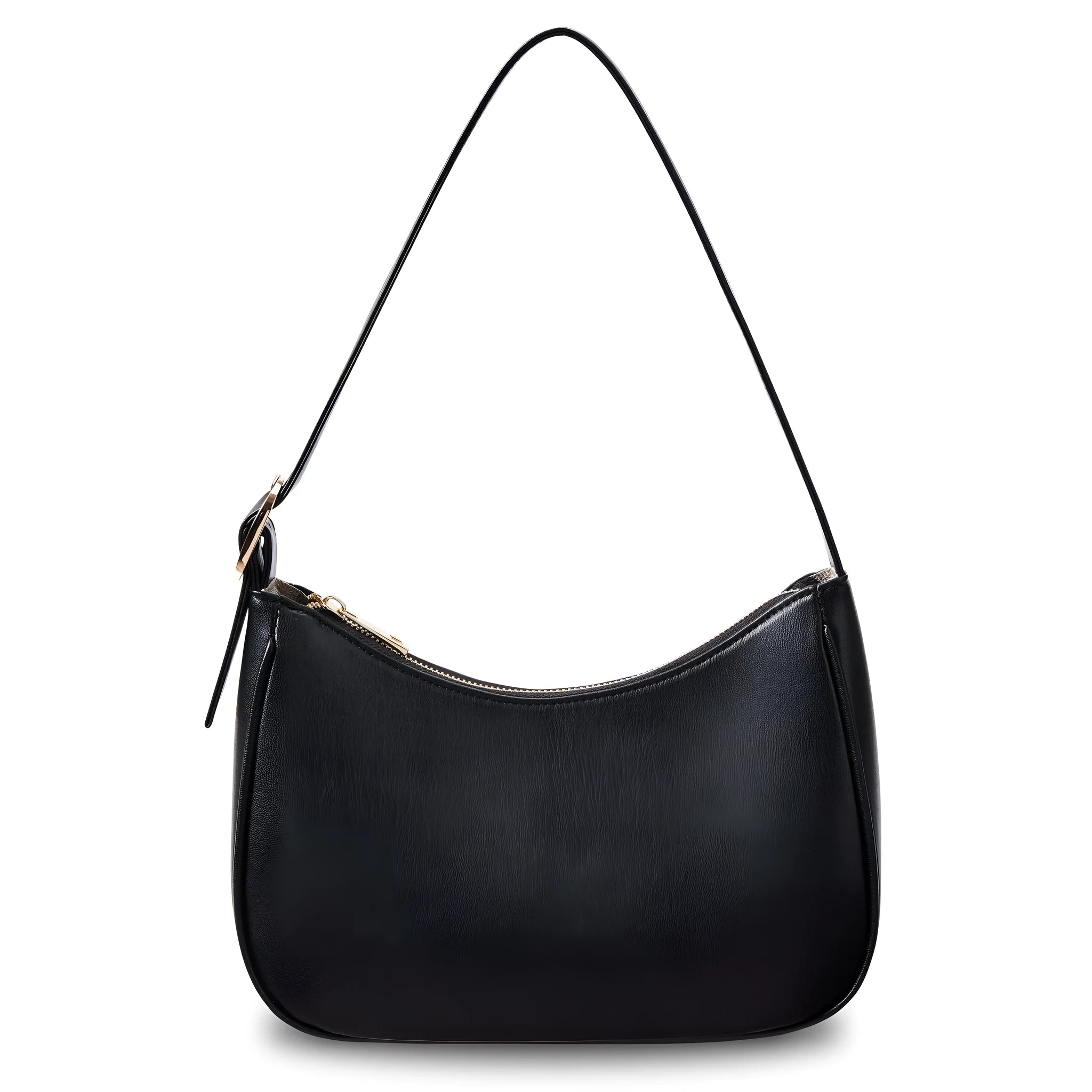 Simple retro waterproof PU shoulder bag with adjustable strap in apricot colour.