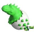 Blue dinosaur dog chew toy with rope tug element for aggressive chewers