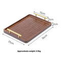 Square bamboo barbecue tray with brown handles in medium and small sizes