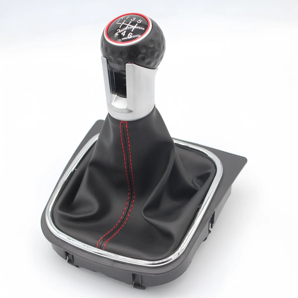 Manual gear lever dust boot handball with leather handle for Volkswagen Golf 5 6 7 models