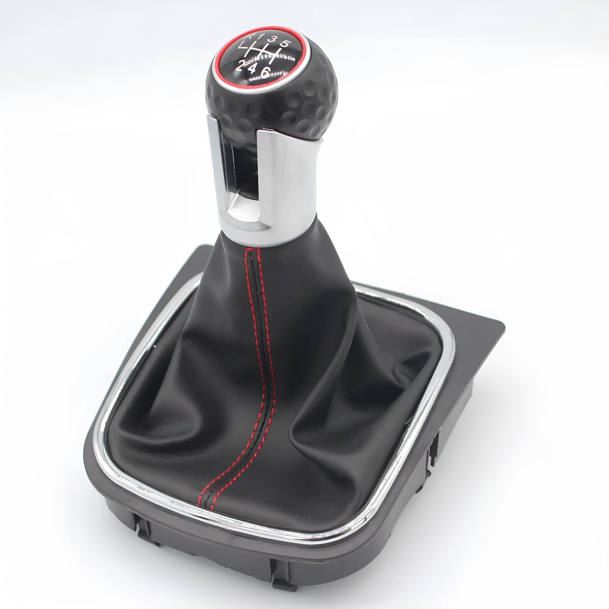 Manual gear lever dust boot handball with leather handle for Volkswagen Golf 5 6 7 models
