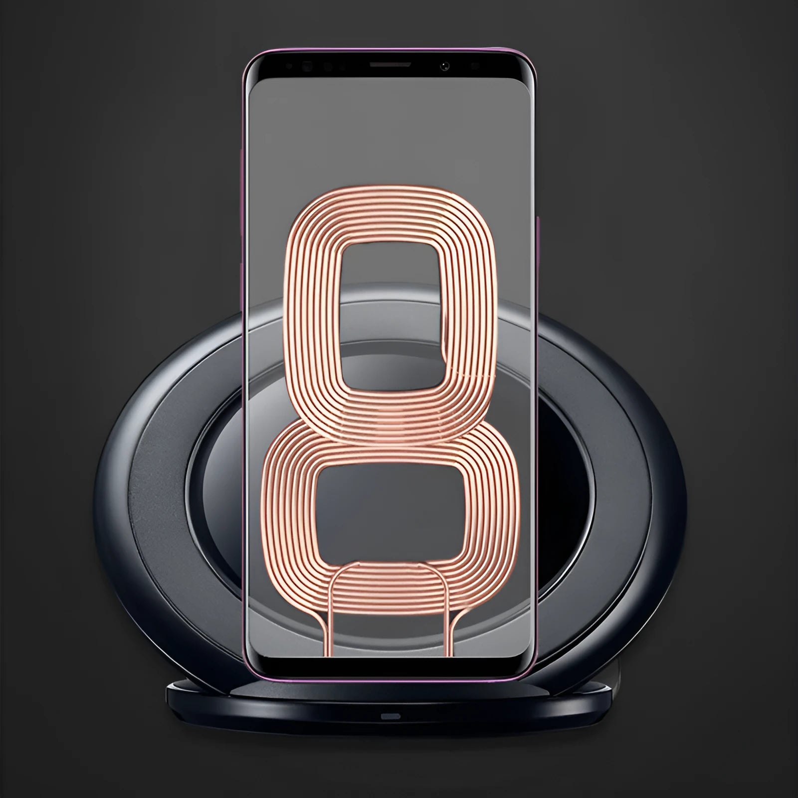 Qi wireless charging pad for Galaxy Note Edge with LED indicator in black or white colours