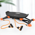 Black JS101A mini indoor fitness skiing machine with elastic hand straps