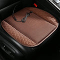 USB-powered ventilated car seat cushion with cooling fans in black suede material