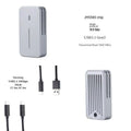 Aluminium external SSD enclosure for NVMe and NGFF solid-state drives with dual protocol support