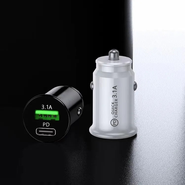 Black dual port USB car charger for vehicle lighter socket with 4.8A output