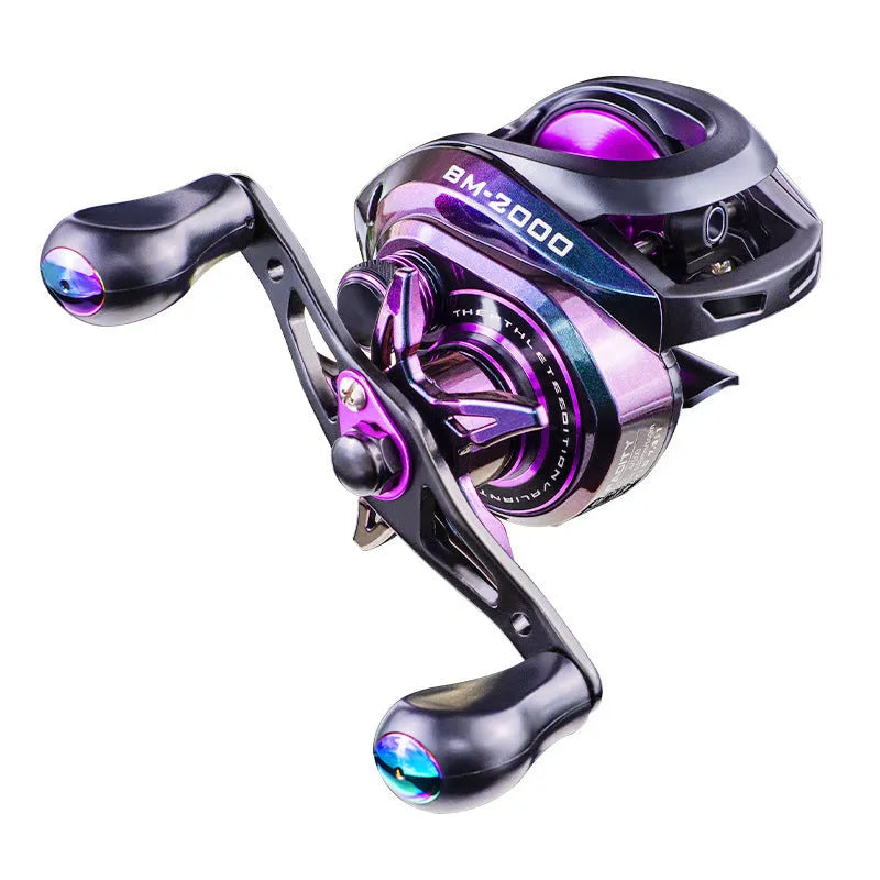 BM2000 fishing reel with magnetic brake system in water drop shape