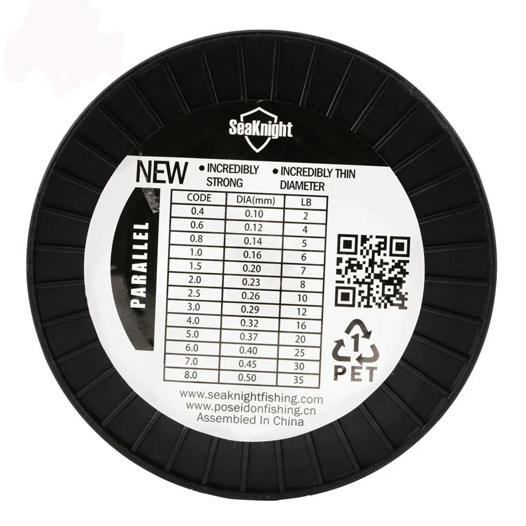 Seaknight 1000 nylon fishing line spool in multiple diameters and colours