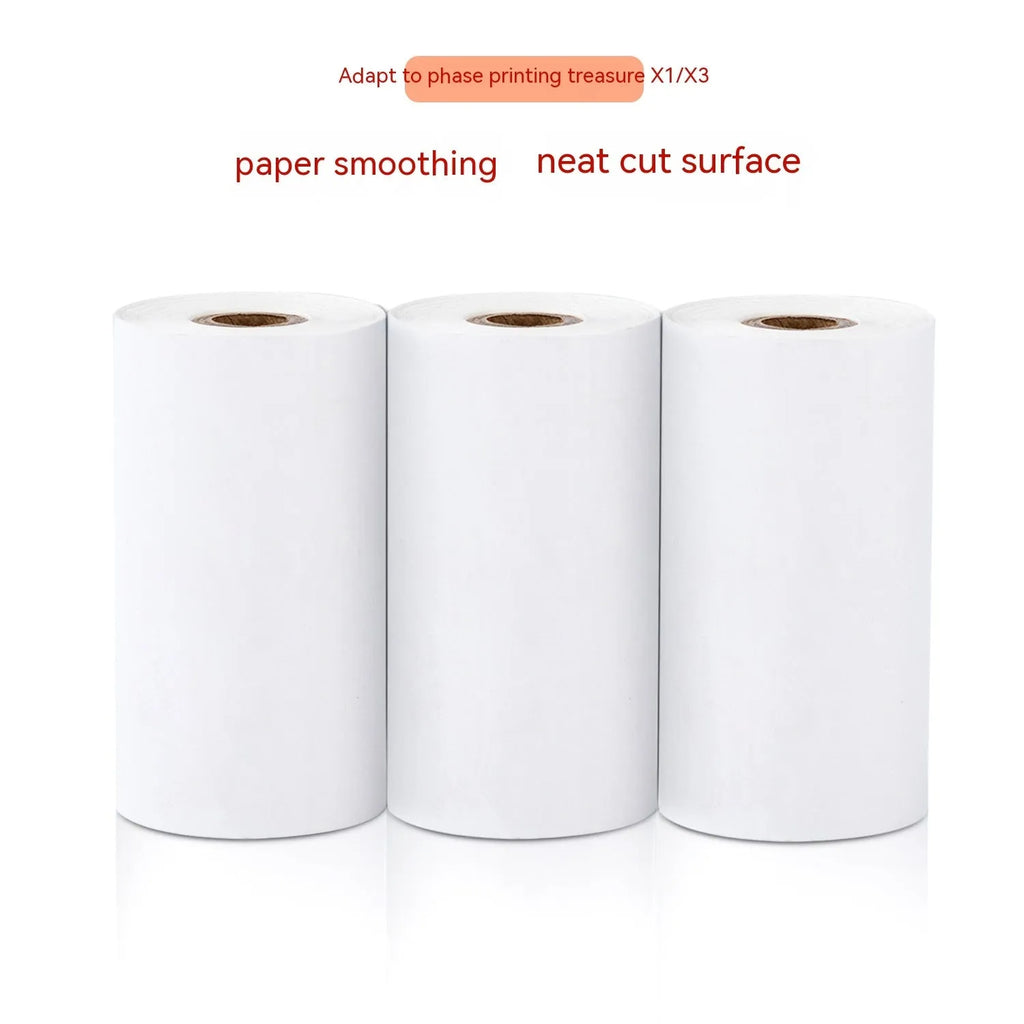 Three rolls of 57mm thermal paper for small thermal printers