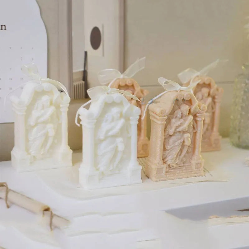 Ancient Greek couple angel design silicone mould for baking and crafts, 20cm tall.