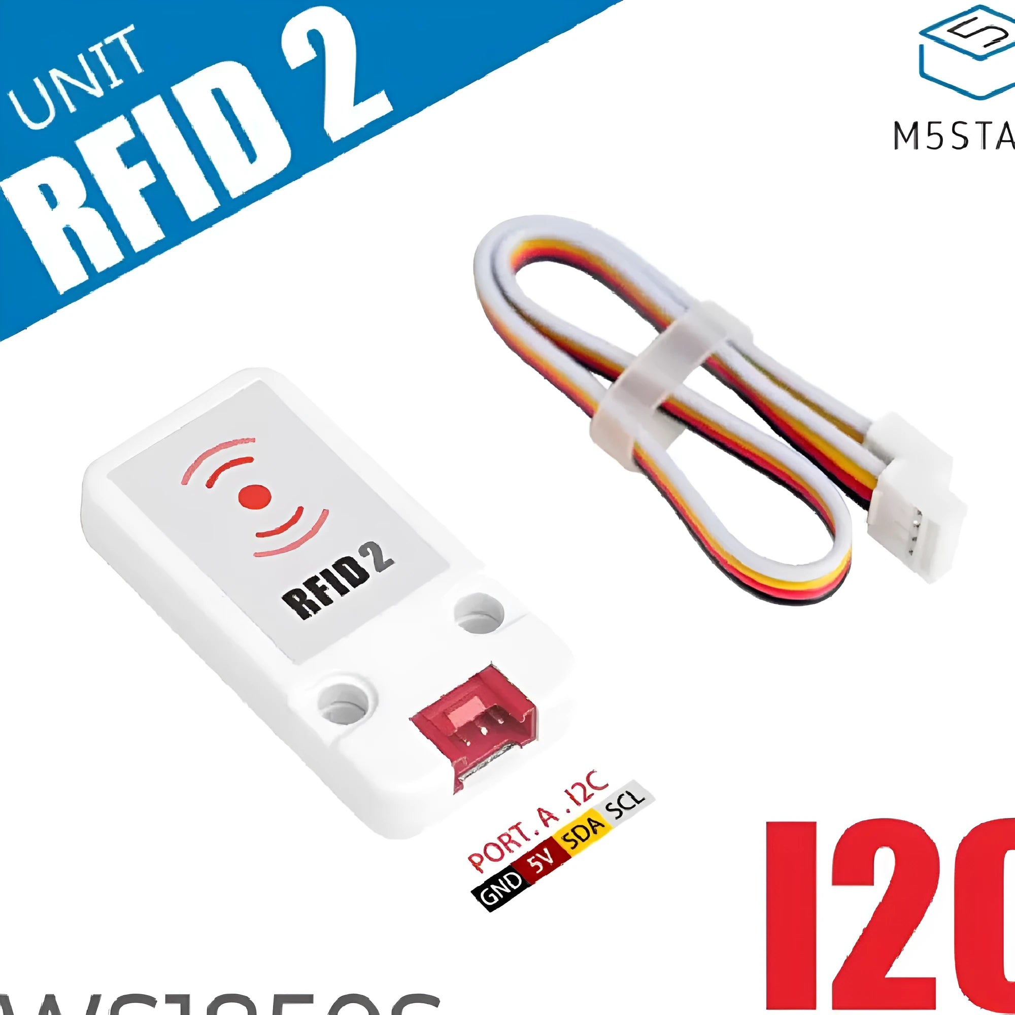 M5Stack WS1850S RFID sensor unit with HY2.0-4P cable for 13.56MHz applications